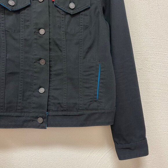 Levi's X NFL Black & Blue Denim Trucker Jacket Sz Medium EUC - Picture 5 of 11